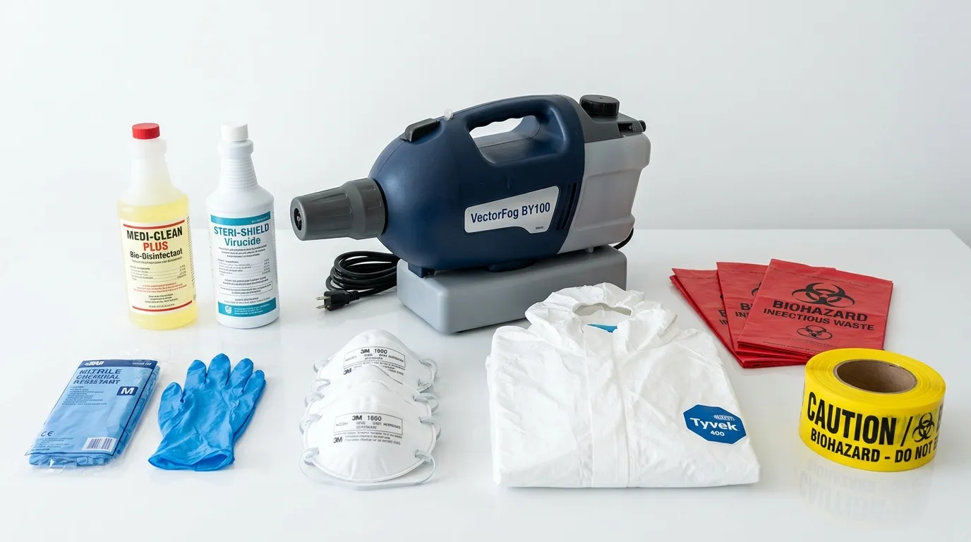 Professional biohazard remediation crew working in Munhall